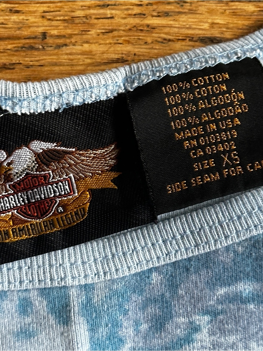 Harley-Davidson Light Blue Graphic Long-Sleeve Tee - Picture 3 of 4